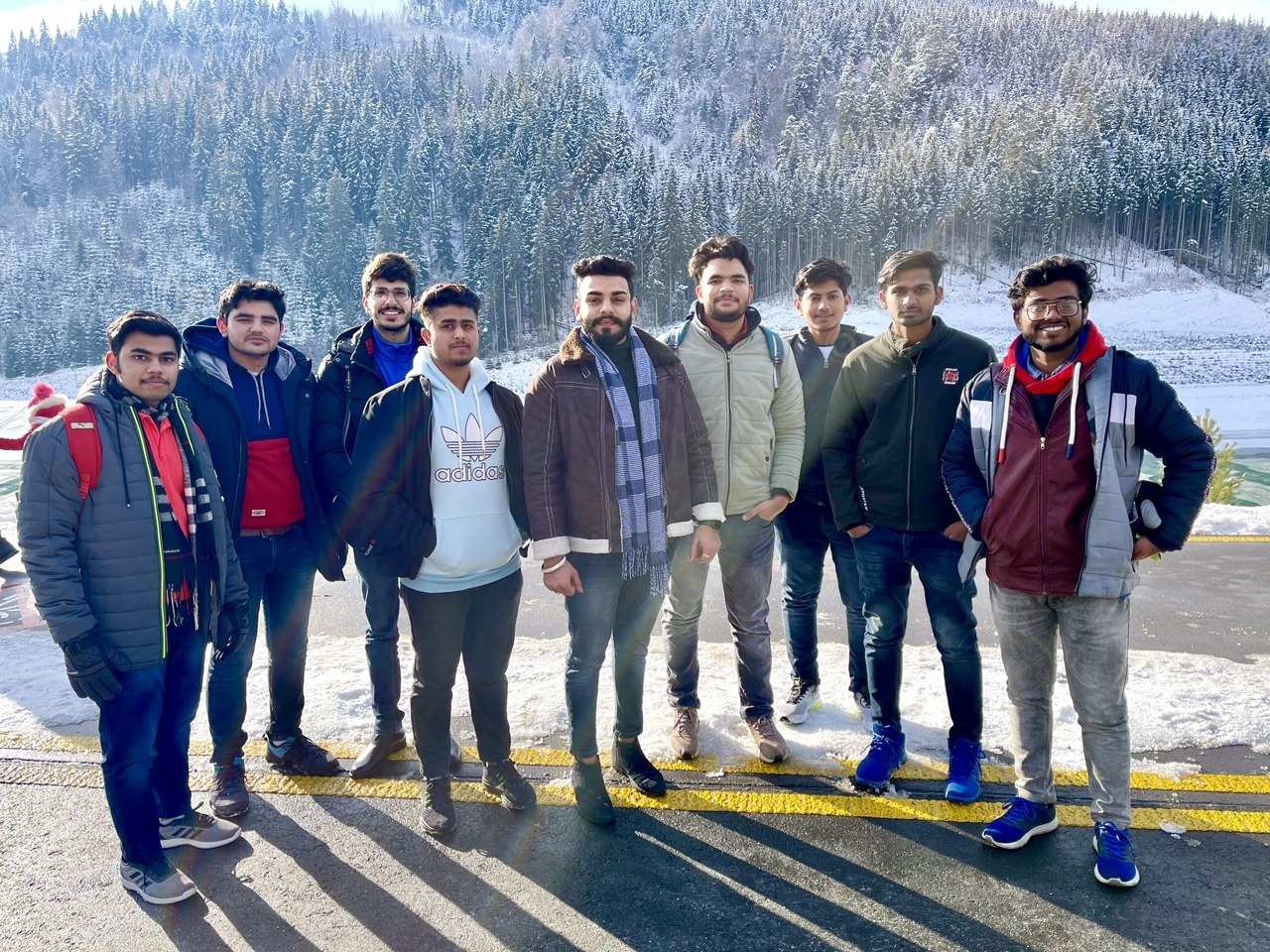 Students at local market